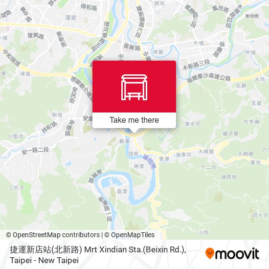 捷運新店站(北新路) Mrt Xindian Sta.(Beixin Rd.) map