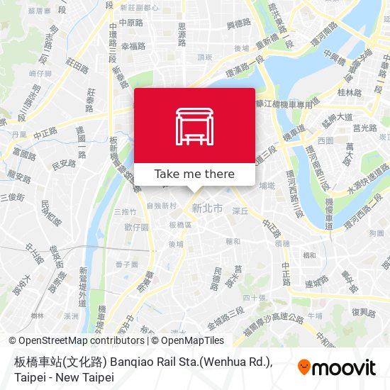板橋車站(文化路) Banqiao Rail Sta.(Wenhua Rd.) map