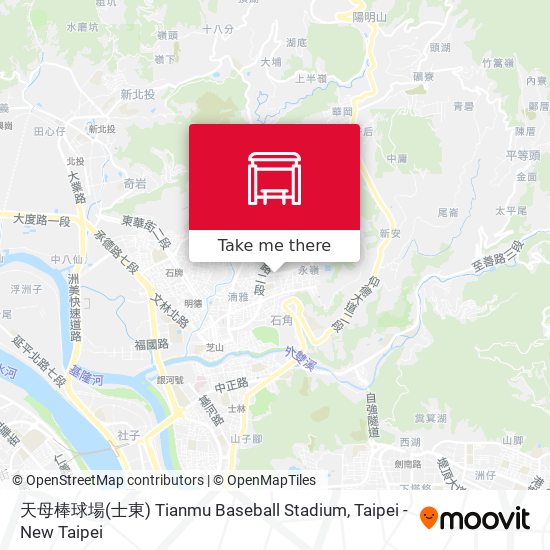 天母棒球場(士東) Tianmu Baseball Stadium map