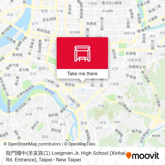 龍門國中(辛亥路口) Longmen Jr. High School (Xinhai Rd. Entrance)地圖