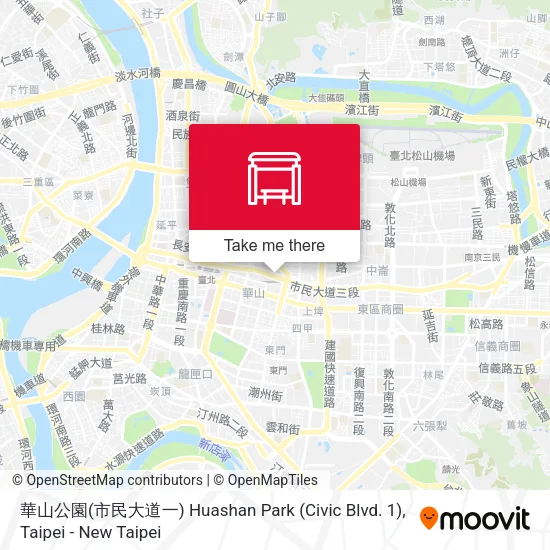華山公園(市民大道一) Huashan Park (Civic Blvd. 1) map