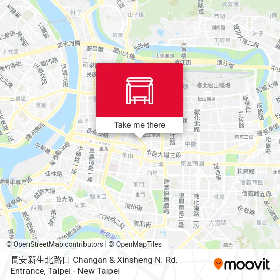 長安新生北路口 Changan & Xinsheng N. Rd. Entrance地圖