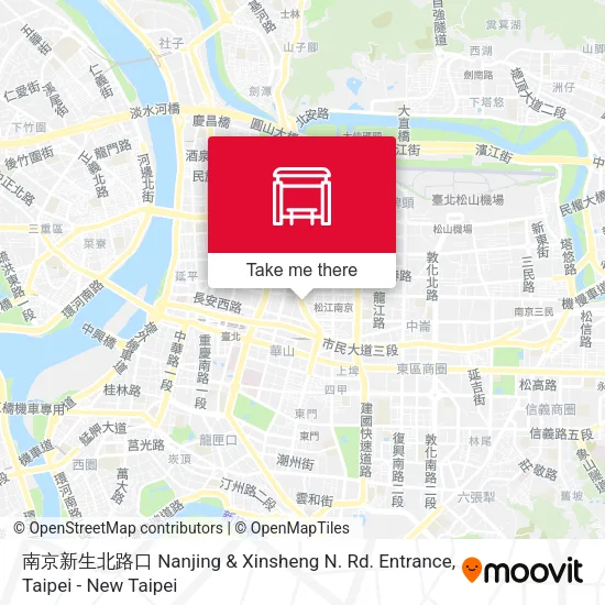 南京新生北路口 Nanjing & Xinsheng N. Rd. Entrance地圖