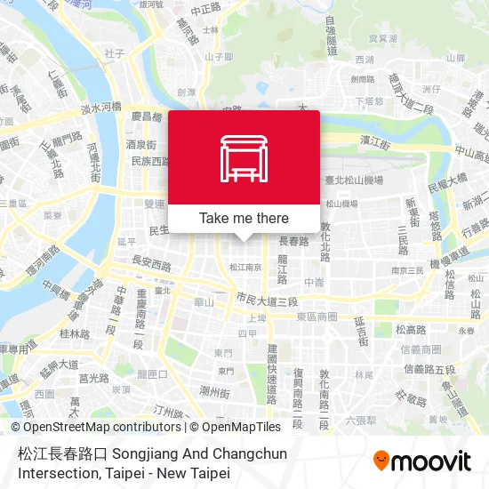 松江長春路口 Songjiang And Changchun Intersection地圖