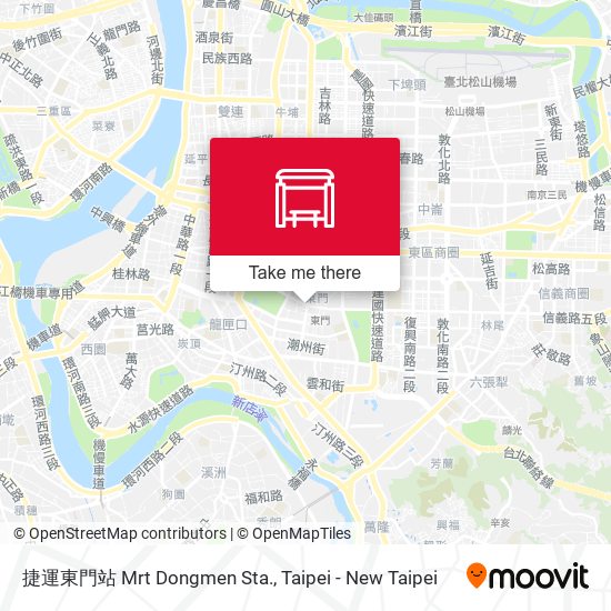 捷運東門站 Mrt Dongmen Sta. map