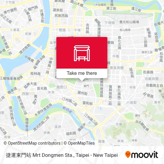 捷運東門站 Mrt Dongmen Sta. map
