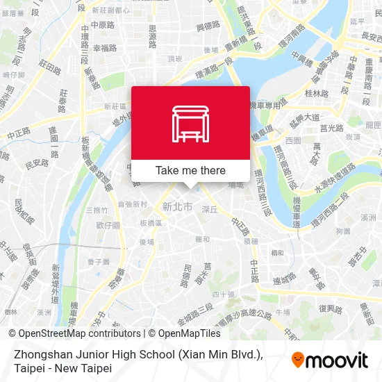 Zhongshan Junior High School (Xian Min Blvd.) map