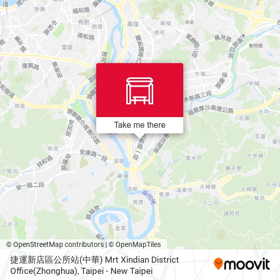 捷運新店區公所站(中華) Mrt Xindian District Office(Zhonghua) map