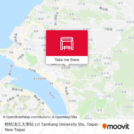 輕軌淡江大學站 Lrt Tamkang University Sta.地圖