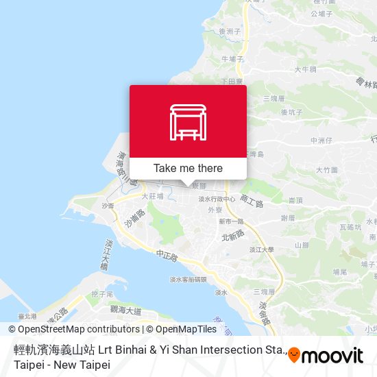 輕軌濱海義山站 Lrt Binhai & Yi Shan Intersection Sta. map