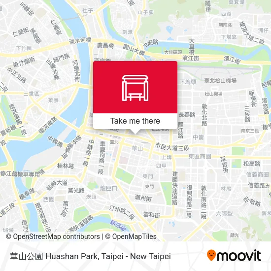 華山公園 Huashan Park map