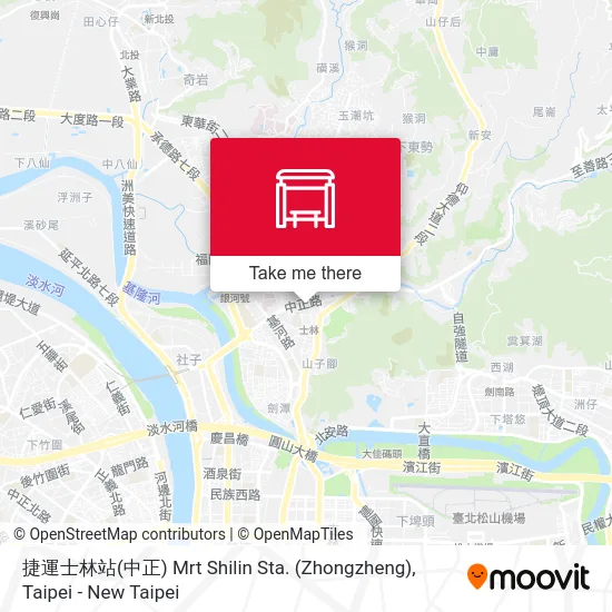 捷運士林站(中正) Mrt Shilin Sta. (Zhongzheng) map