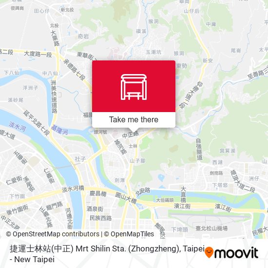捷運士林站(中正) Mrt Shilin Sta. (Zhongzheng) map