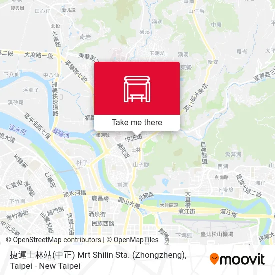 捷運士林站(中正) Mrt Shilin Sta. (Zhongzheng) map