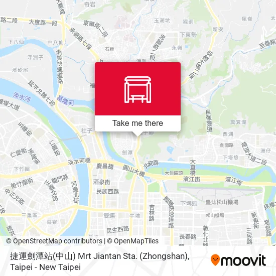 捷運劍潭站(中山) Mrt Jiantan Sta. (Zhongshan)地圖