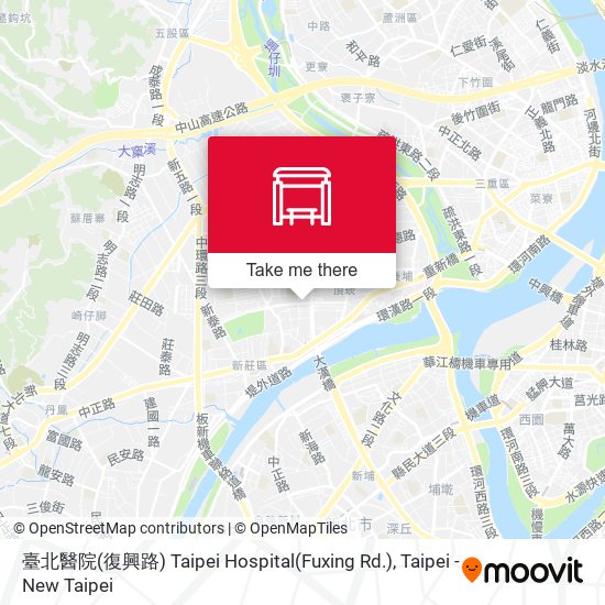 臺北醫院(復興路) Taipei Hospital(Fuxing Rd.) map