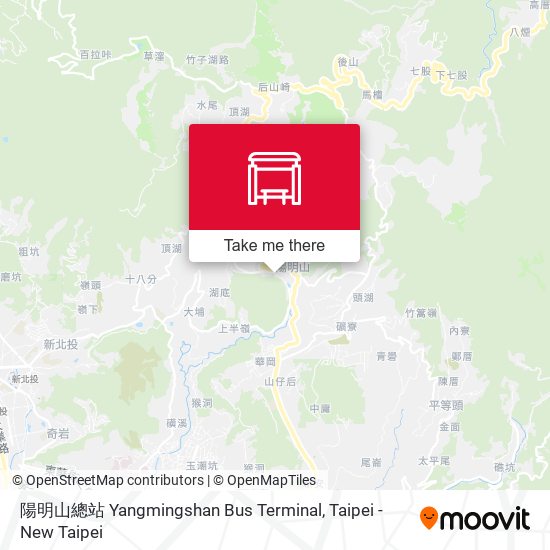 陽明山總站 Yangmingshan Bus Terminal map