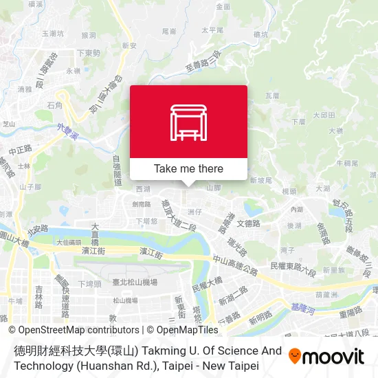 德明財經科技大學(環山) Takming U. Of Science And Technology (Huanshan Rd.) map