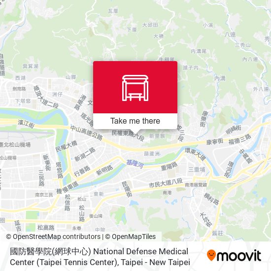 國防醫學院(網球中心) National Defense Medical Center (Taipei Tennis Center) map