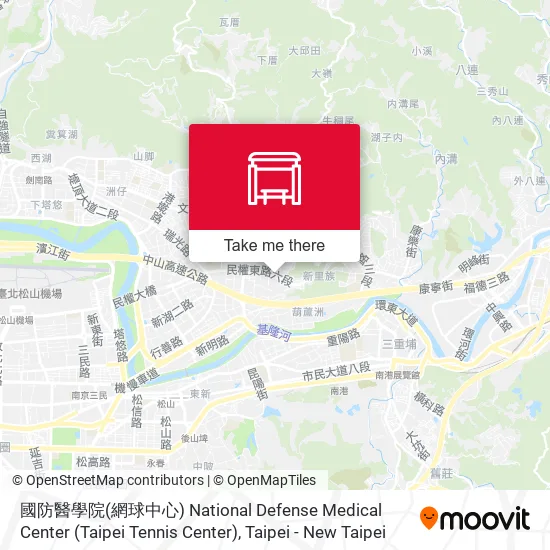 國防醫學院(網球中心) National Defense Medical Center (Taipei Tennis Center)地圖