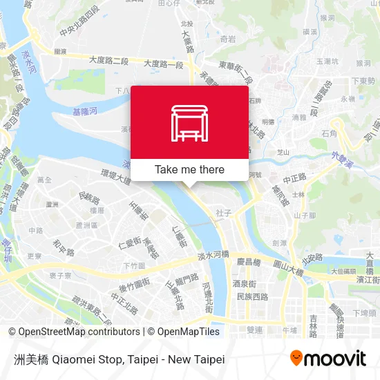洲美橋 Qiaomei Stop地圖