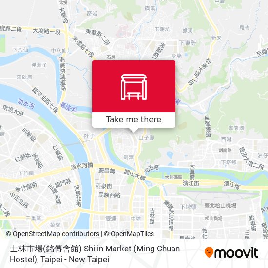 士林市場(銘傳會館) Shilin Market (Ming Chuan Hostel) map