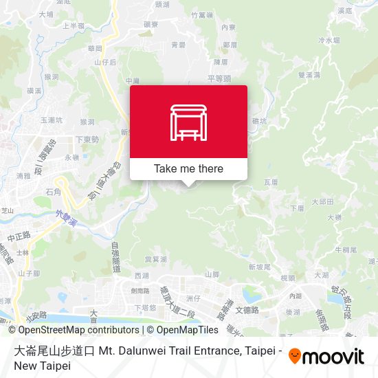 大崙尾山步道口 Mt. Dalunwei Trail Entrance map