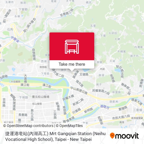 捷運港墘站(內湖高工) Mrt Gangqian Station (Neihu Vocational High School) map