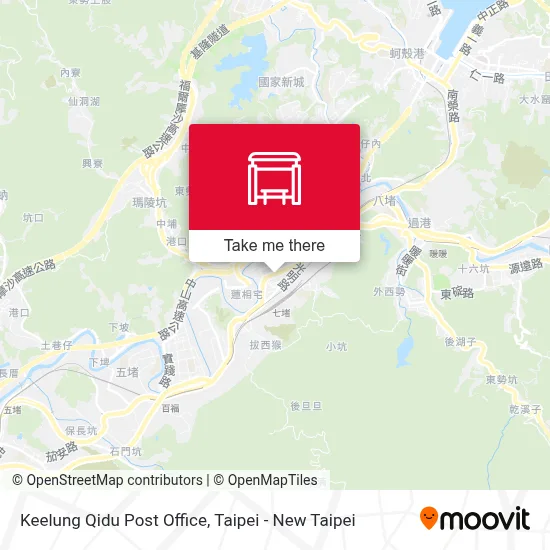 七堵郵局 Keelung Qidu Post Office map