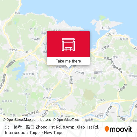 忠一路孝一路口 Zhong 1st Rd. &Amp; Xiao 1st Rd. Intersection地圖