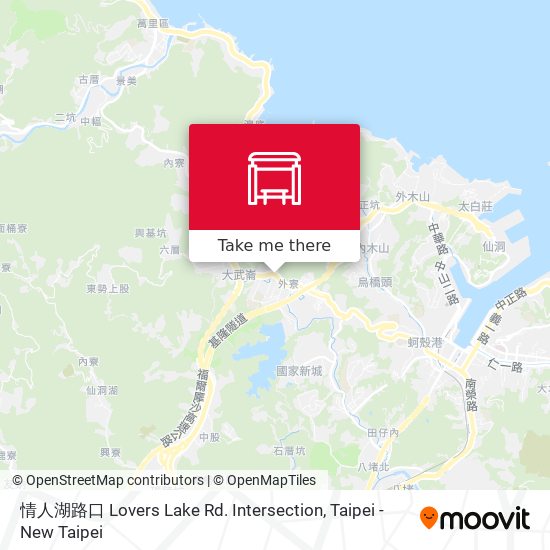 情人湖路口 Lovers Lake Rd. Intersection map