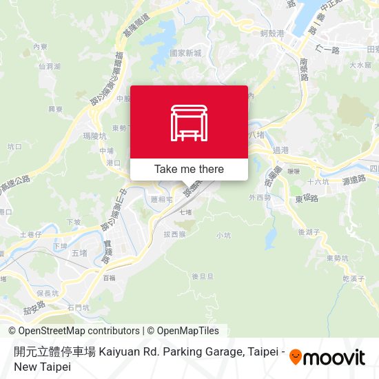 開元立體停車場 Kaiyuan Rd. Parking Garage map