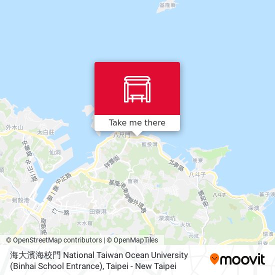 海大濱海校門 National Taiwan Ocean University (Binhai School Entrance) map