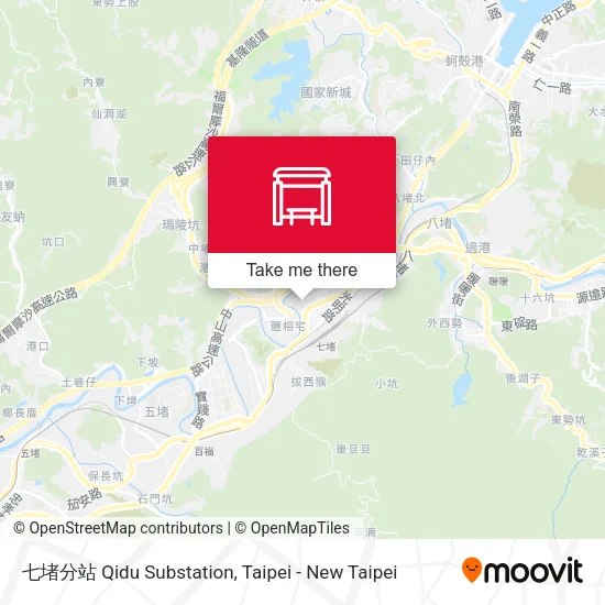 七堵分站 Qidu Substation map