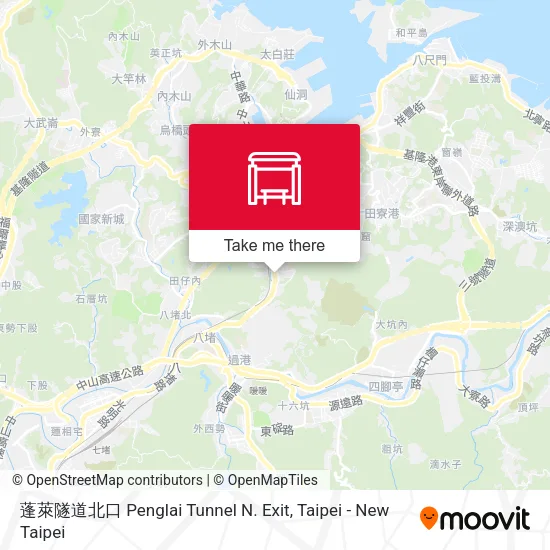 蓬萊隧道北口 Penglai Tunnel N. Exit map