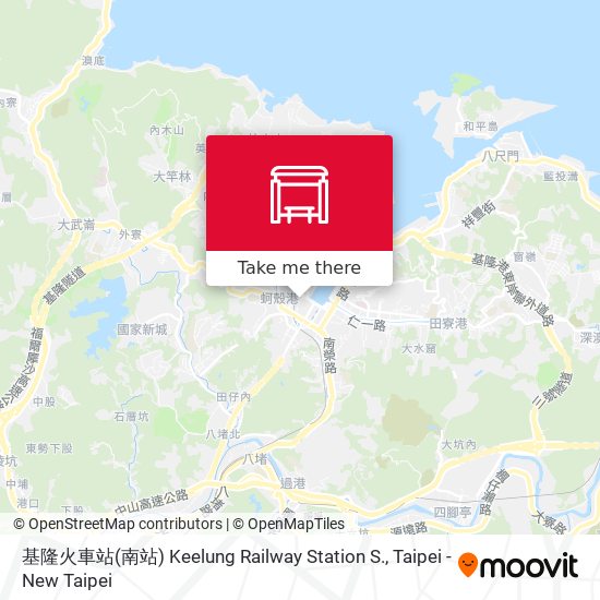 基隆火車站(南站) Keelung Railway Station S. map