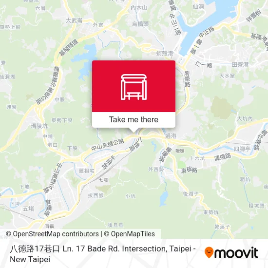 八德路17巷口 Ln. 17 Bade Rd. Intersection map