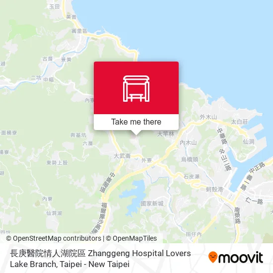 長庚醫院情人湖院區 Zhanggeng Hospital Lovers Lake Branch map