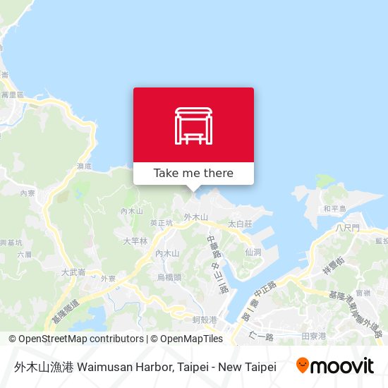 外木山漁港 Waimusan Harbor map