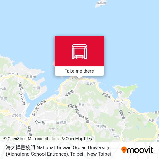 海大祥豐校門 National Taiwan Ocean University (Xiangfeng School Entrance) map
