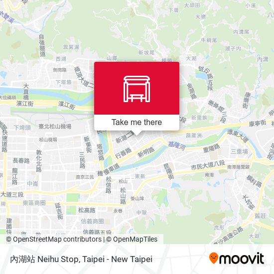 內湖站 Neihu Stop map