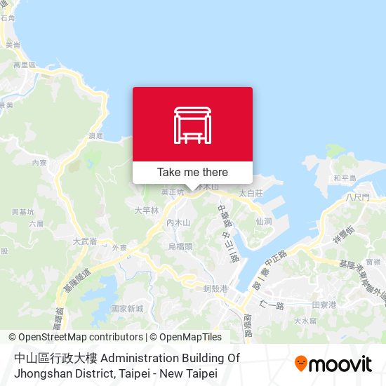 中山區行政大樓 Administration Building Of Jhongshan District map