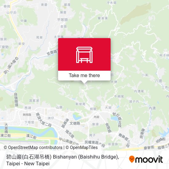 碧山巖(白石湖吊橋) Bishanyan (Baishihu Bridge) map