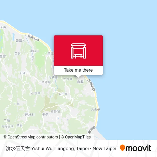 濆水伍天宮 Yishui Wu Tiangong map