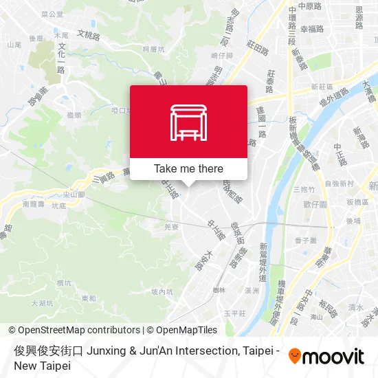 俊興俊安街口 Junxing & Jun'An Intersection map