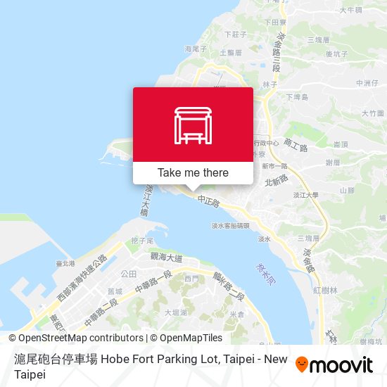 滬尾砲台停車場 Hobe Fort Parking Lot map
