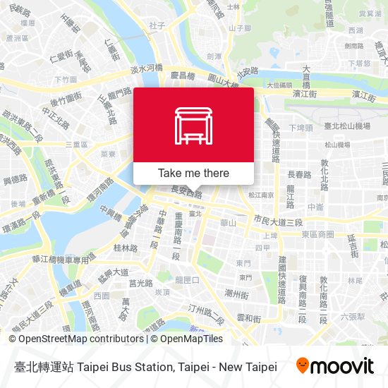 臺北轉運站 Taipei Bus Station map