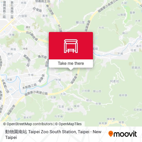 動物園南站 Taipei Zoo South Station map