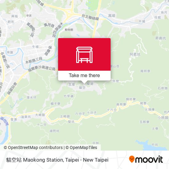 貓空站 Maokong Station map