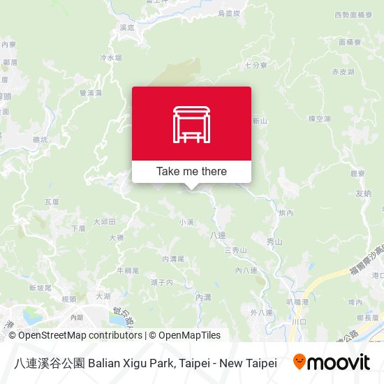 八連溪谷公園 Balian Xigu Park map